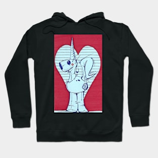 heart and unicorn Hoodie